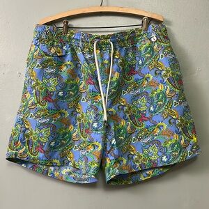 Polo Ralph Lauren Men’s Blue/Paisley Swim Trunks / Shorts w Lining